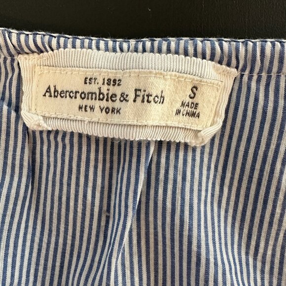 ABERCROMBIE & FITCH blue/white striped blouse - Picture 3 of 6